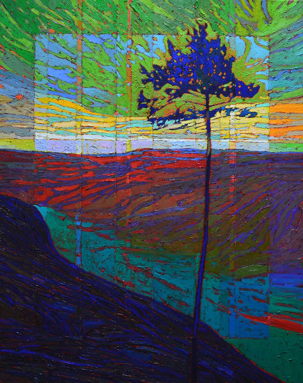 landscape, Toronto artist, impressionism, lone tree, group of seven