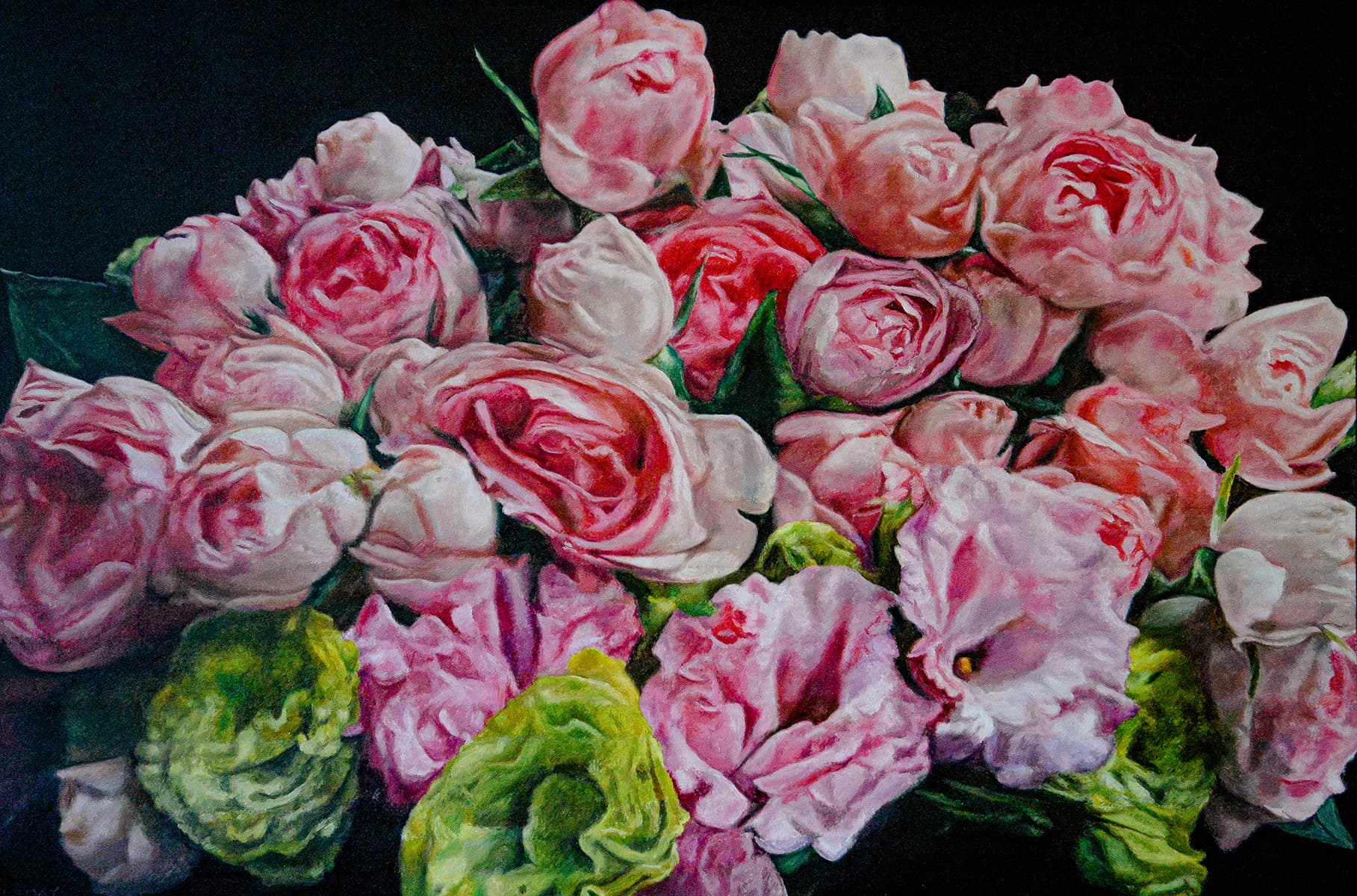 flowers, realism, Canadian art, renaissance, contemporary art, Alberta artist, dramatic lighting