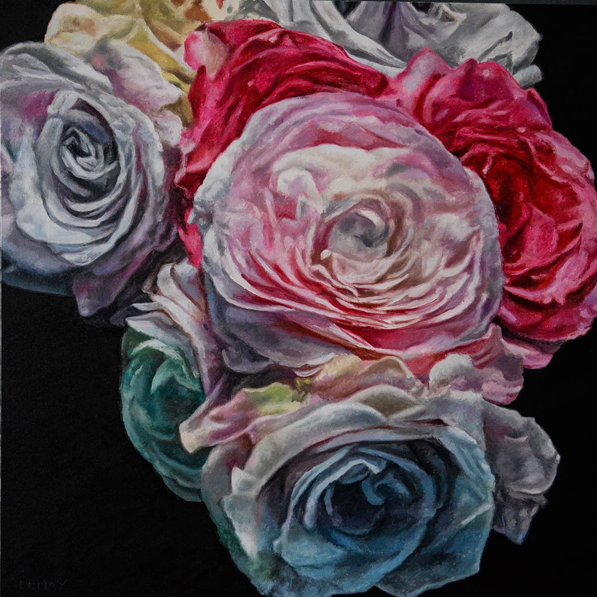 flowers, realism, Canadian art, renaissance, contemporary art, Alberta artist, garden, bouquet