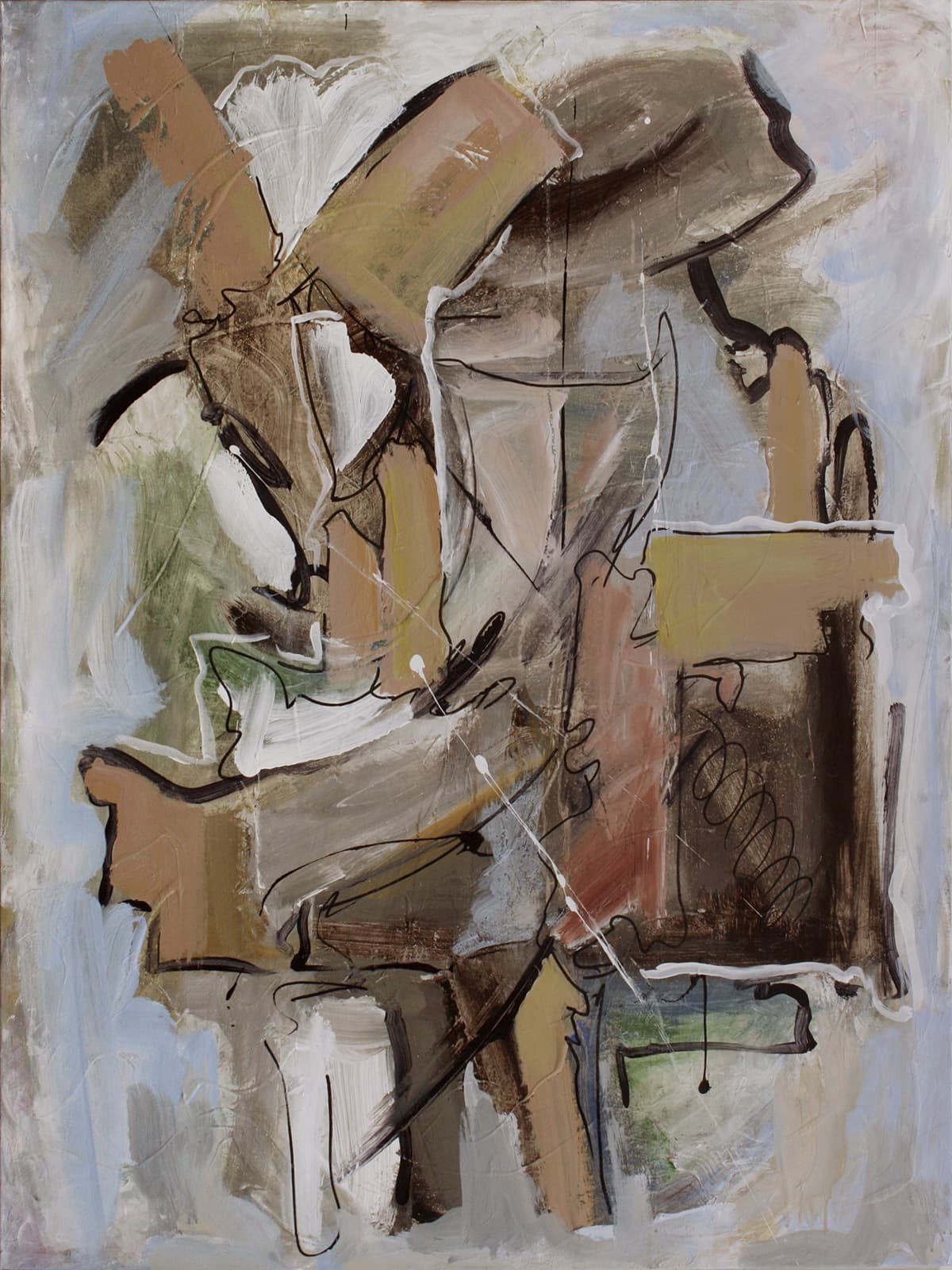 abstract art, expressionism, drawing, expressive, muted tones