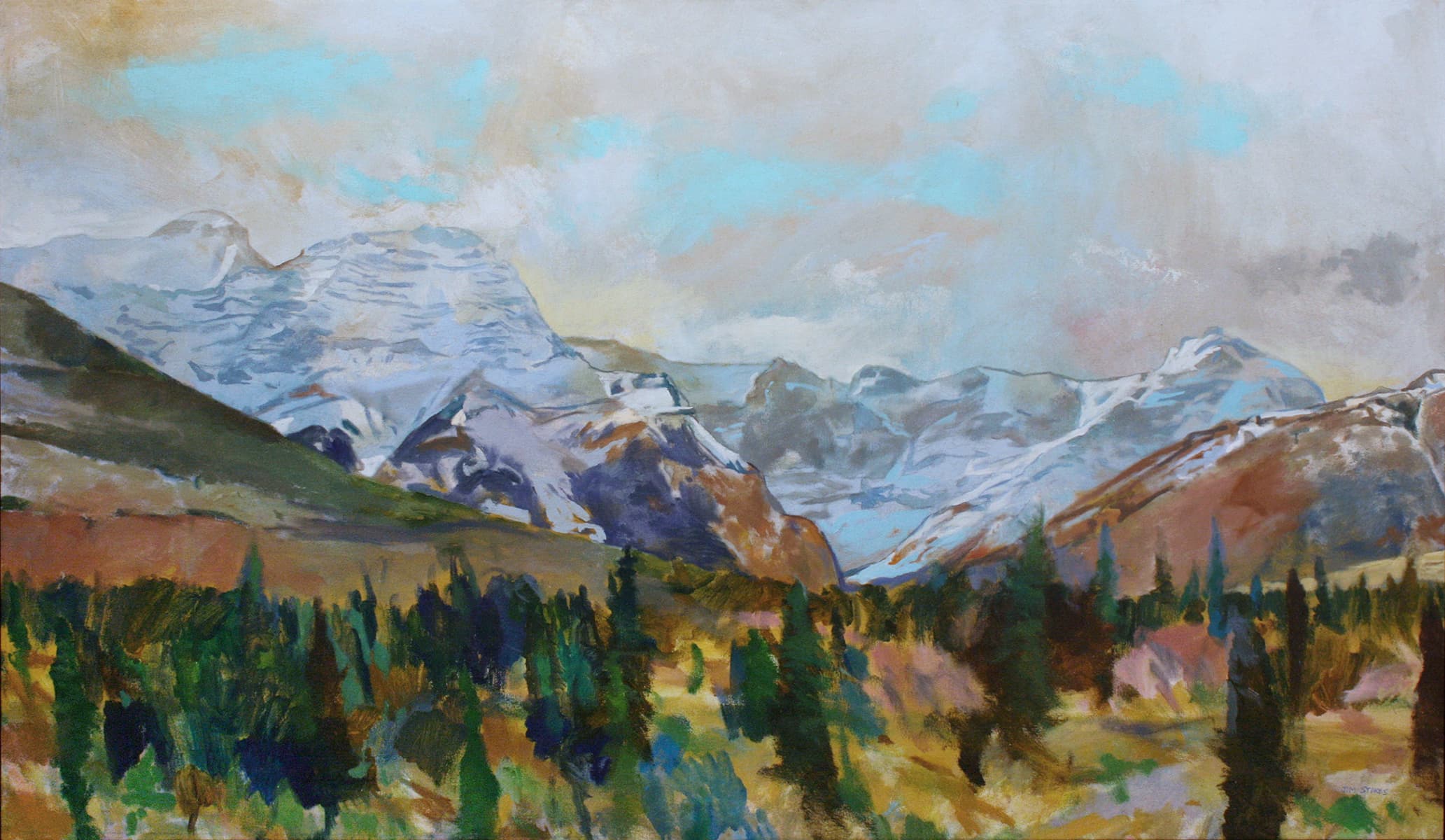 Grande Prairie, Alberta artist, landscape, prairies, mountains, impressionistic, painterly