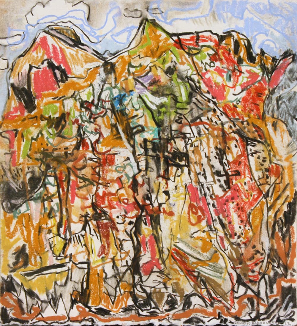 depth, impressionistic, British Columbia, Saskatchewan, landscape, drawing, impressionism, complimentary, Okanagan,  perspective, calm, multi-colored, scene, coloured pencil, mess, sketch, roots, pastel, mountain side