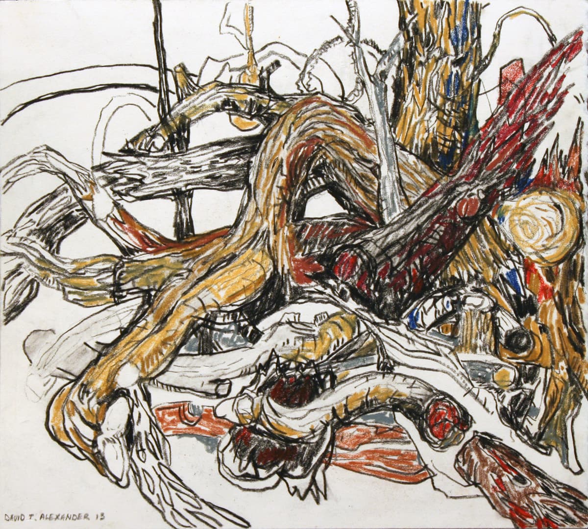 depth, impressionistic, British Columbia, Saskatchewan, landscape, drawing, impressionism, complimentary, Okanagan,  perspective, calm, multi-colored, scene, coloured pencil, mess, sketch, roots, octopus