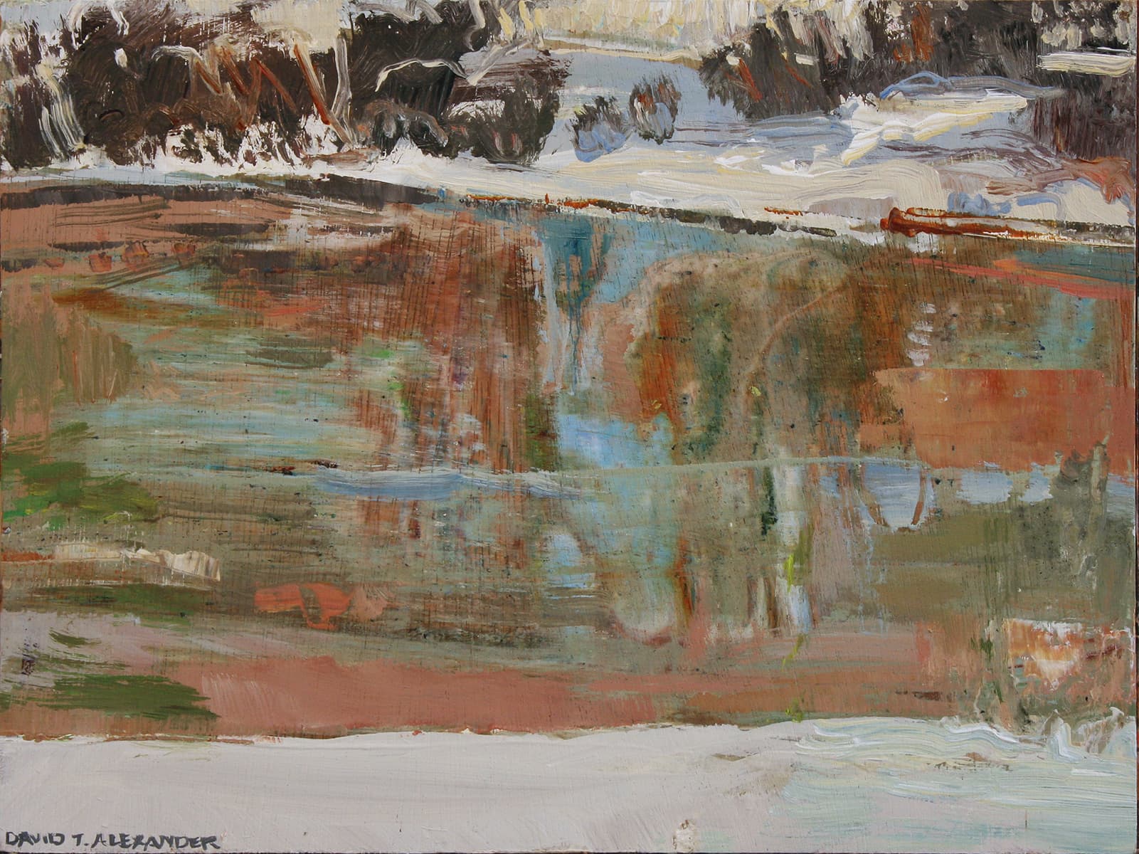 British Columbia, Saskatchewan, mountains, yellow, strata, green, impressionism, moody, snow, muted