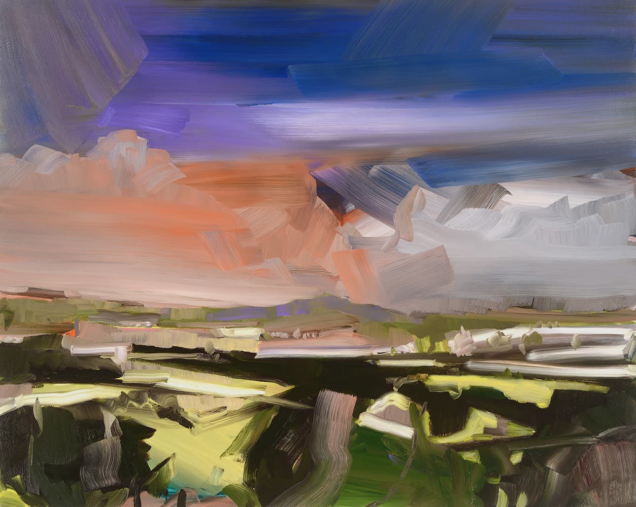 Landscape, abstracted, Ontario artist, bold brush strokes