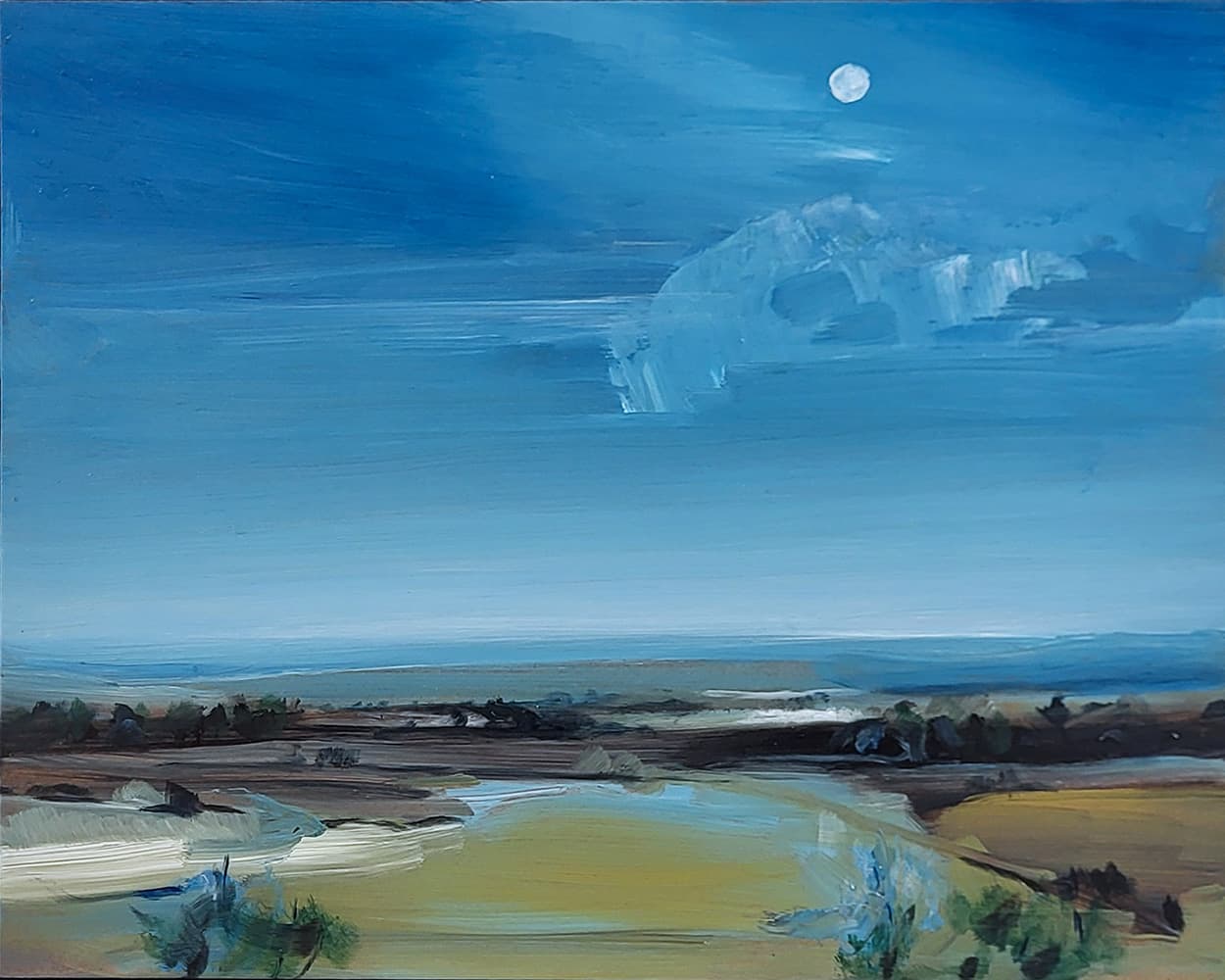 nocturne, dramatic, landscape, painterly, bold, oil, landscape, stark, abstraction, Ontario, United Kingdom, bold, dark skies, winter