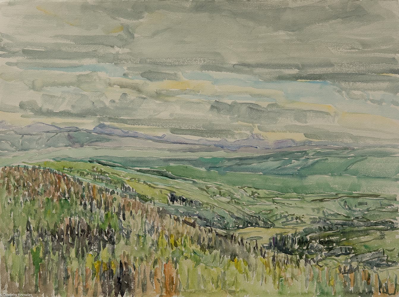 Emma Lake, Saskatoon, Saskatchewan, Ranch, view point, cloudy, sky, impressionism