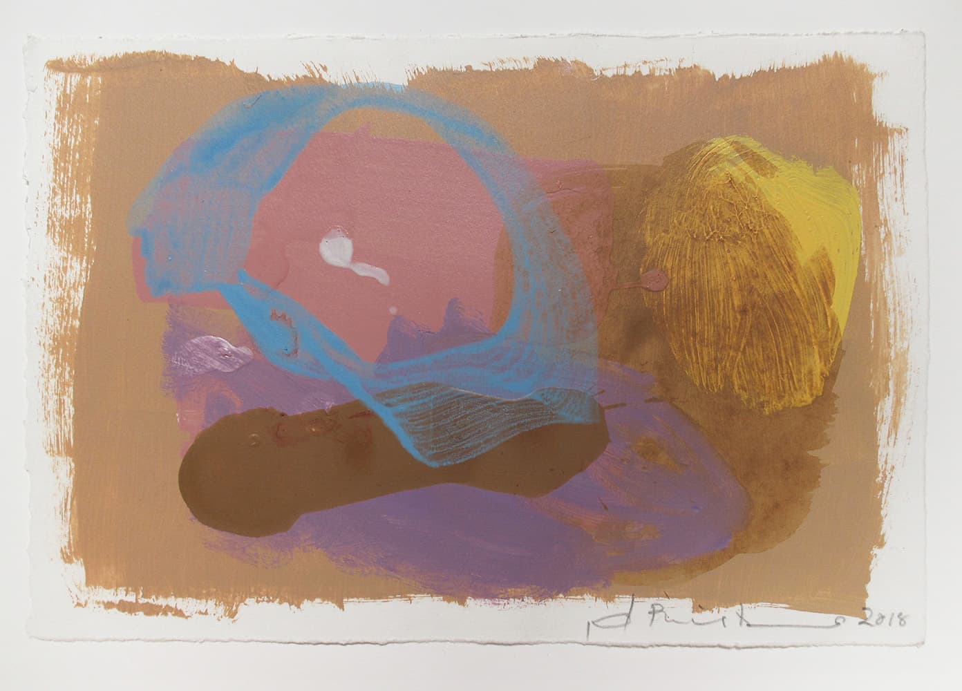 pastel, family, round, flower, watercolour, mixed media, minimal, pink, small-scale