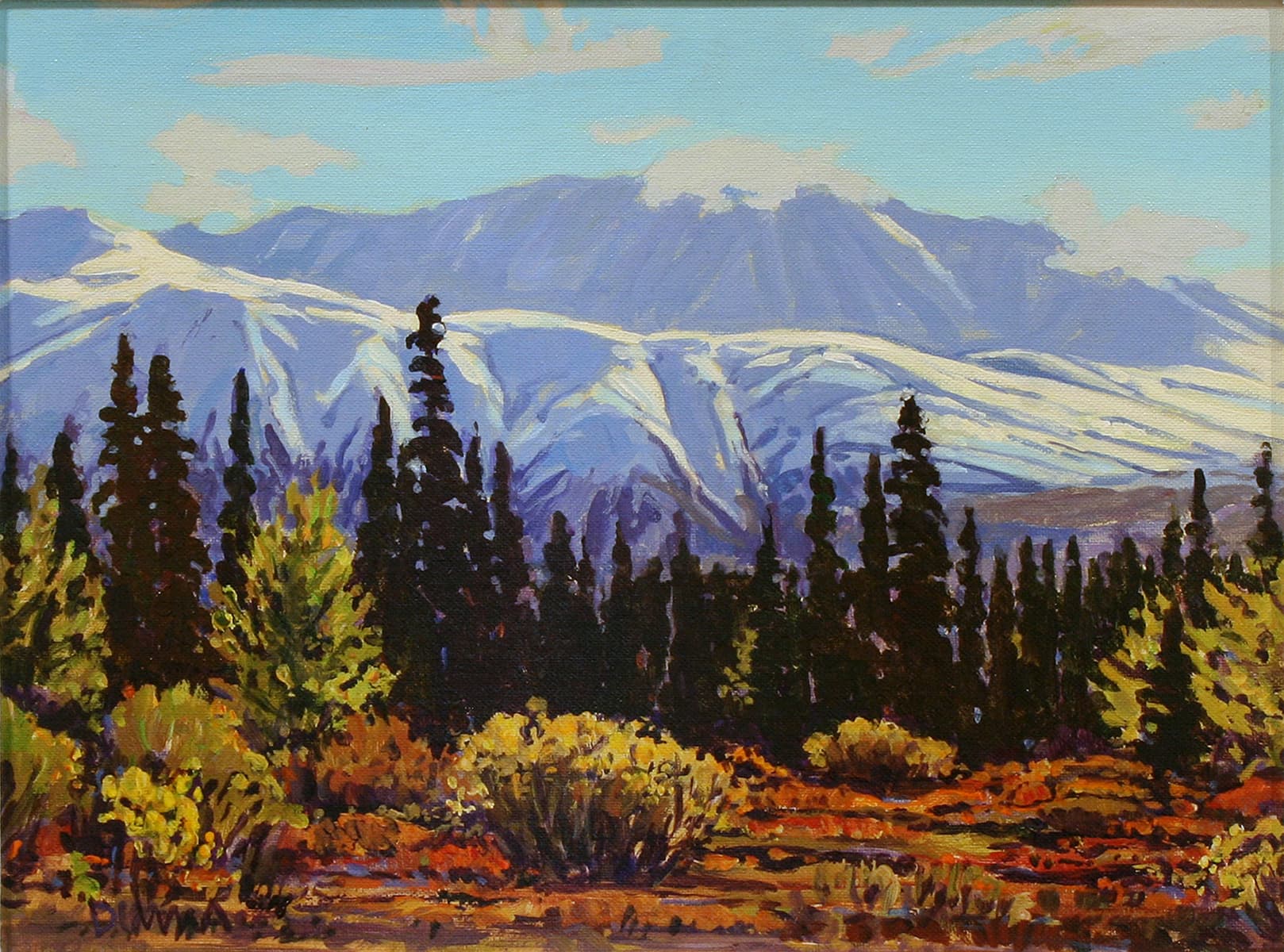 Alberta landscape, clouds, Calgary artist, marsh