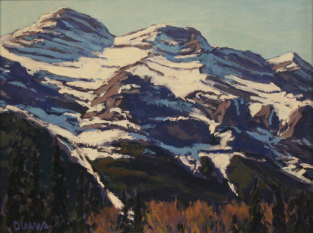 landscape, Alberta winter, mountain, sky, Calgary artist