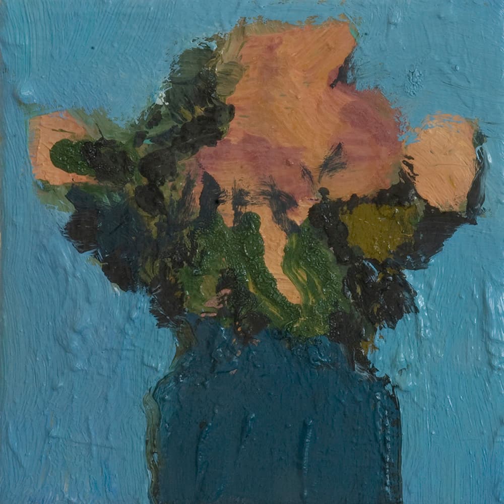 still life, impressionism, Canadian art, oil painting, floral, flowers, figure, figurative, landscape, blue, turquoise