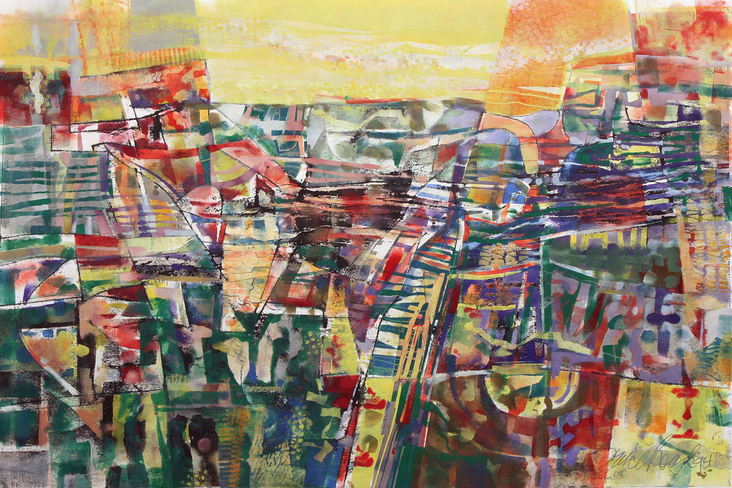 Abstraction, Canadian abstract painter, landscape, sunny