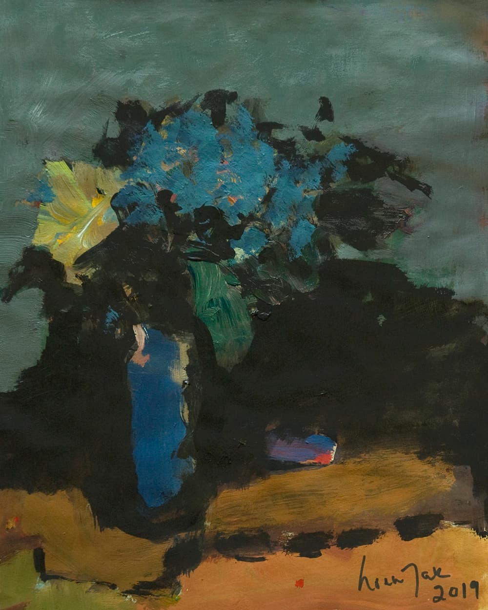 still life, impressionism, Canadian art, oil painting, floral, flowers, figure, figurative, landscape, blues