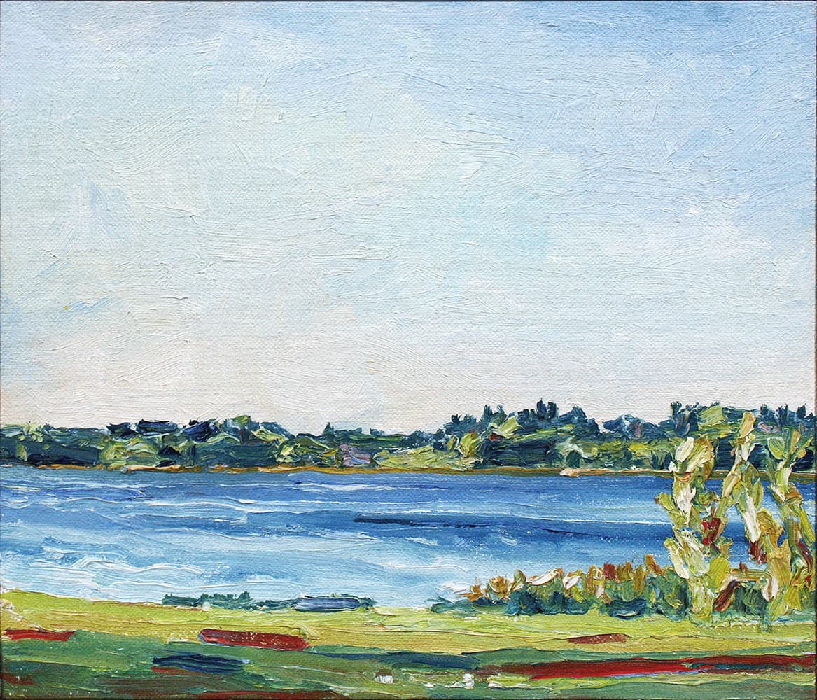 Emma Lake, Saskatoon, Saskatchewan, small-scale, lake, clouds, sky, impressionism