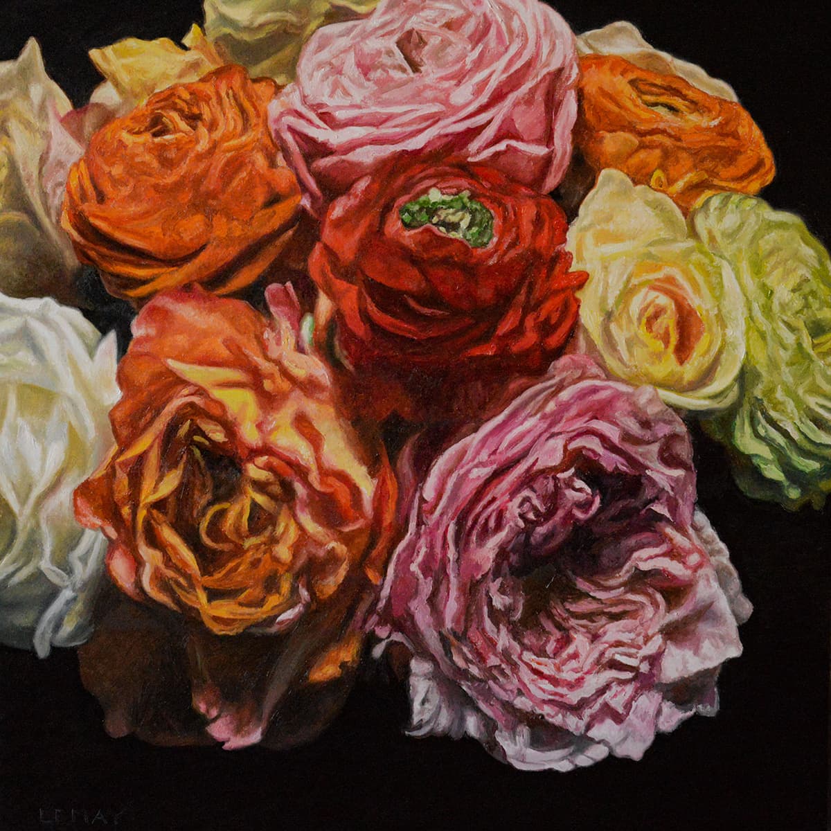 flowers, realism, Canadian art, renaissance, contemporary art, Alberta artist