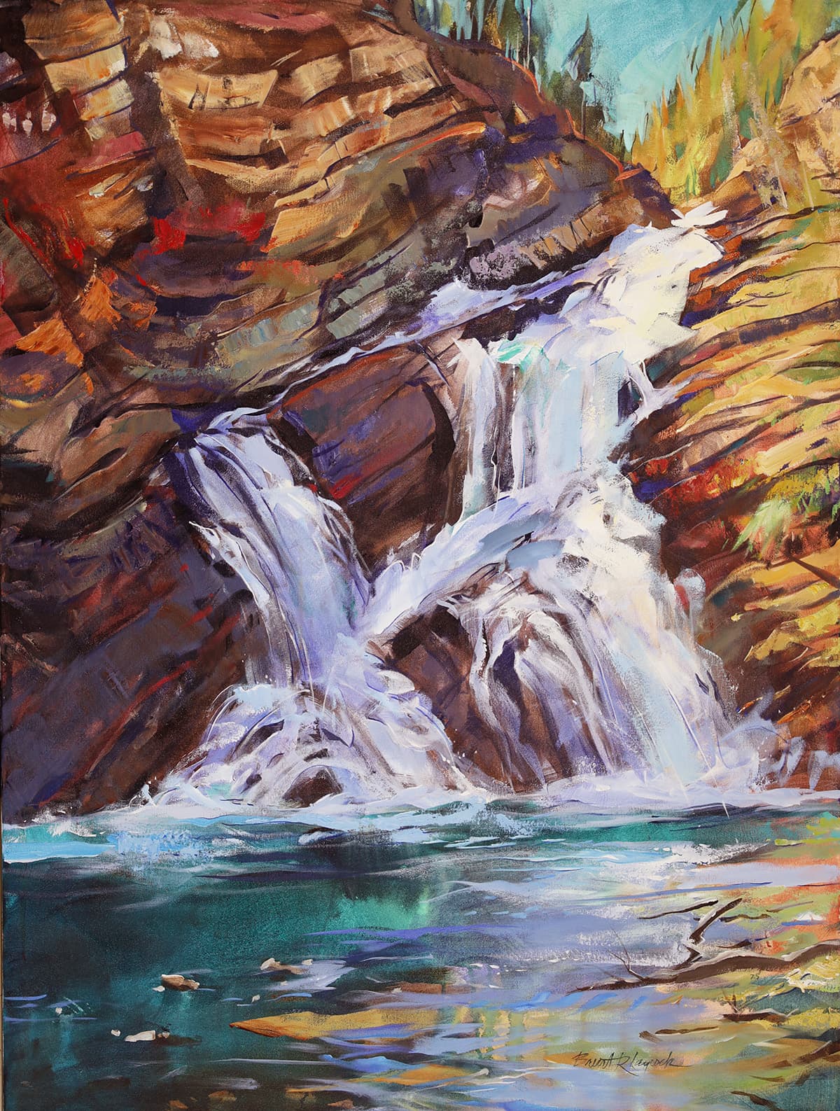water falls, rapids, moving, action, art