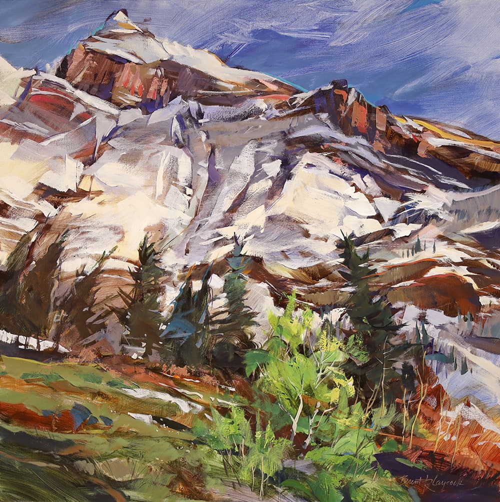 pastel colors, mountain, river, rocky mountains, landscape, moving, Banff