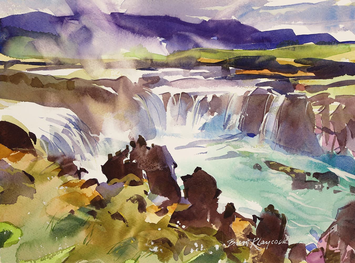 pastel colors, mountain, river, rocky mountains, landscape, moving, Iceland, watery, winter