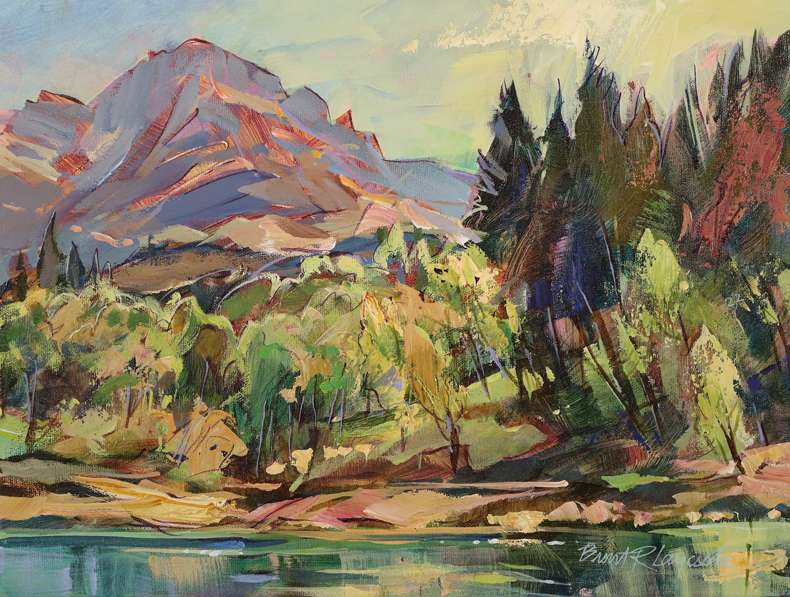 inlet, bay, water, mountains, shoreline