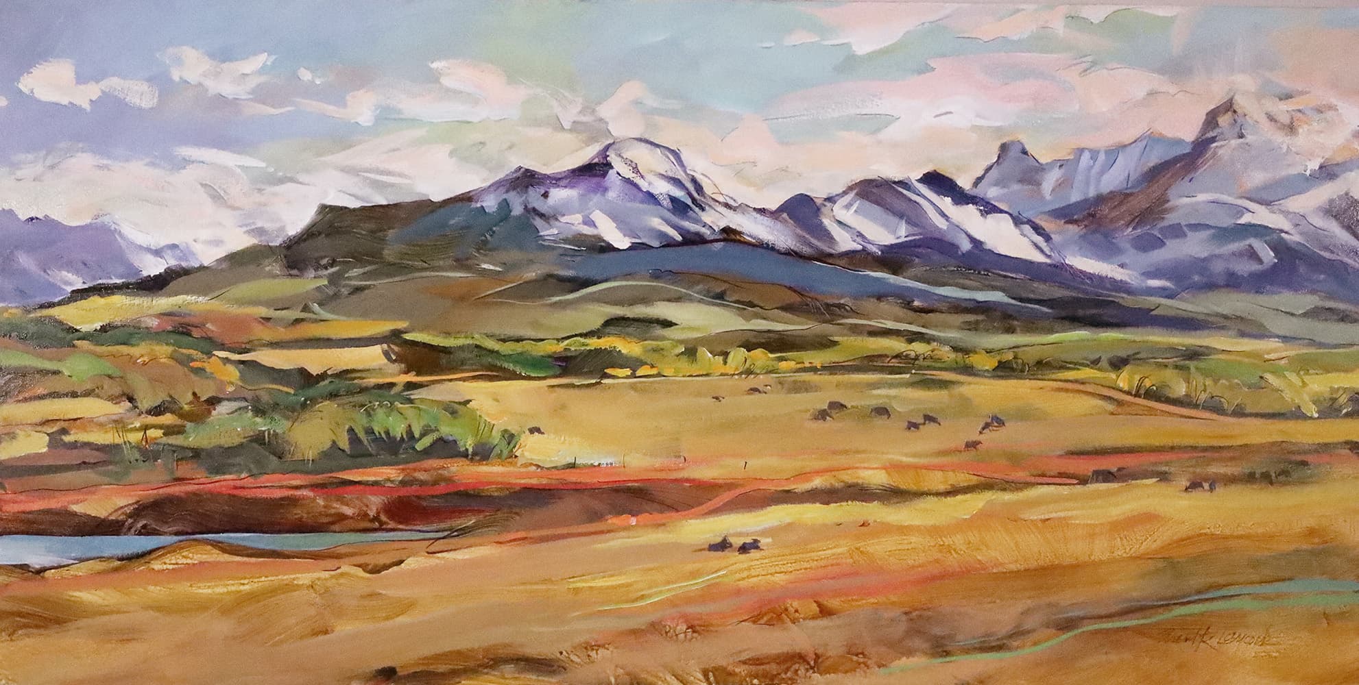 pastel colors, mountain, river, rocky mountains, landscape, moving, Canadian landscape, foothills