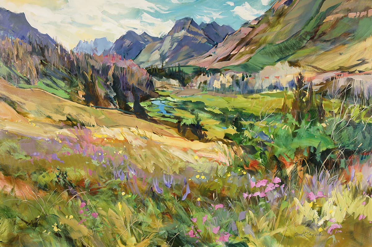 brush, painterly, untouched, back country, mountains