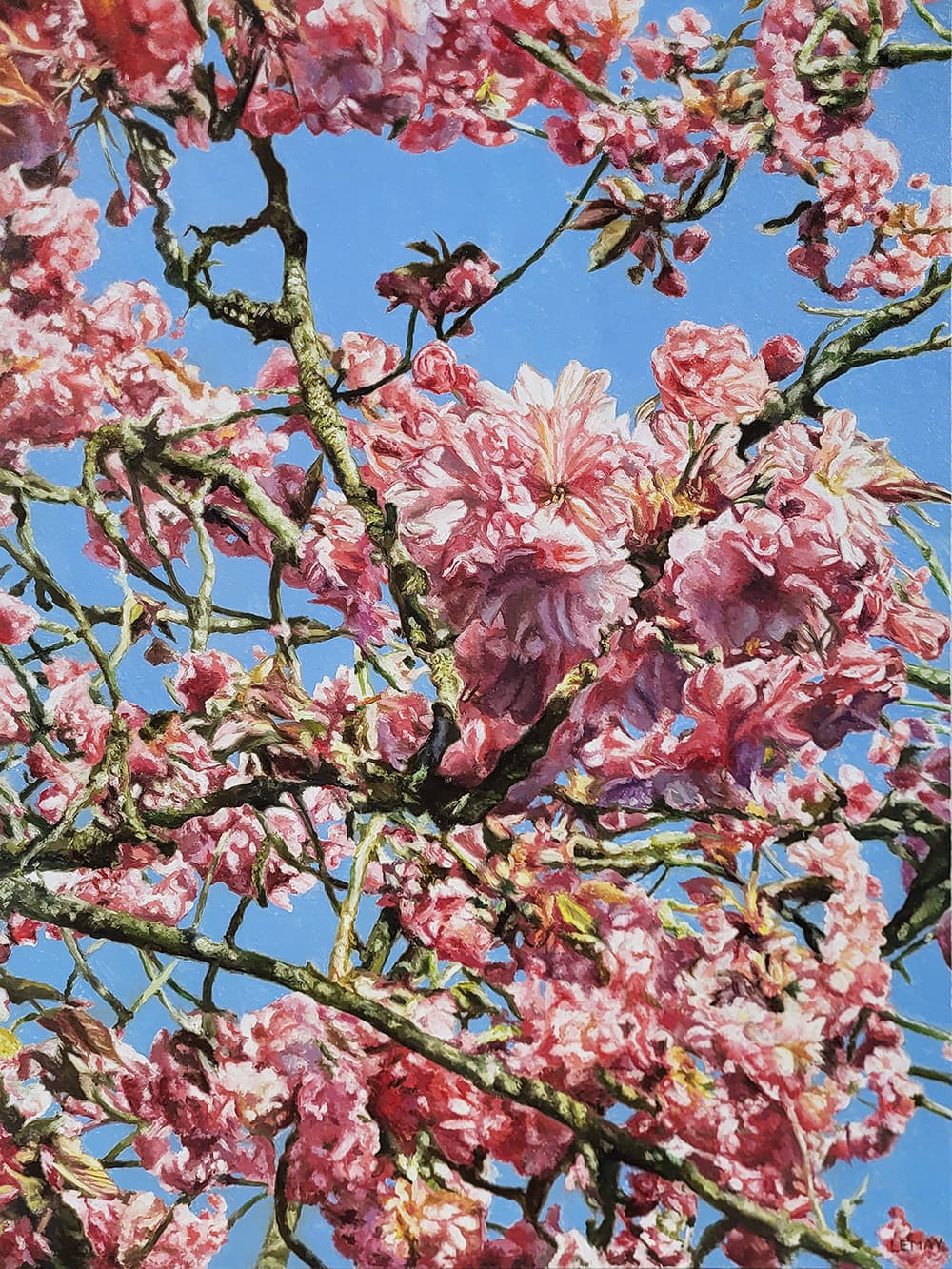 flowers, realism, Canadian art, renaissance, contemporary art, Alberta artist, spring, trees