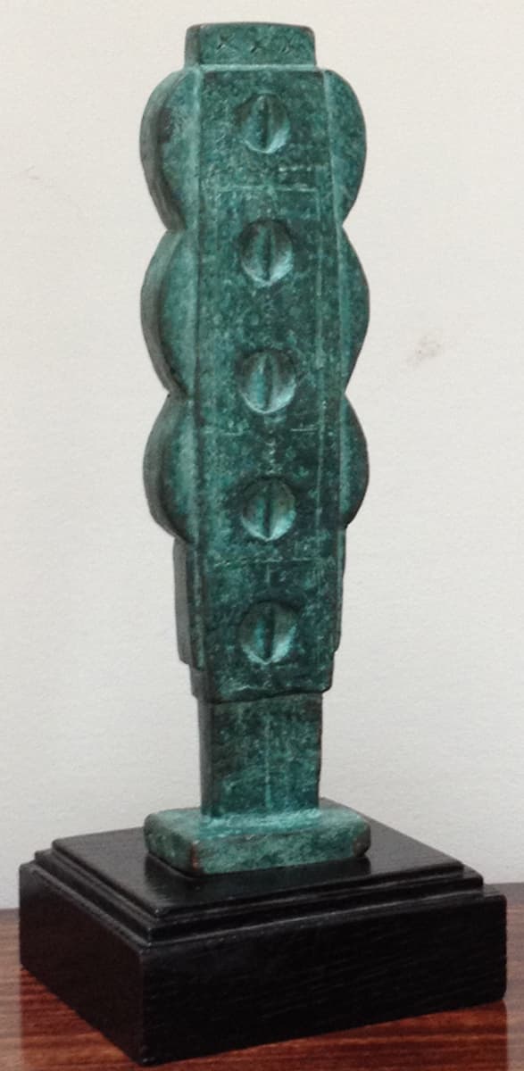 Sculpture, green, patina, Elza Mayhew, Limner Group, figurative