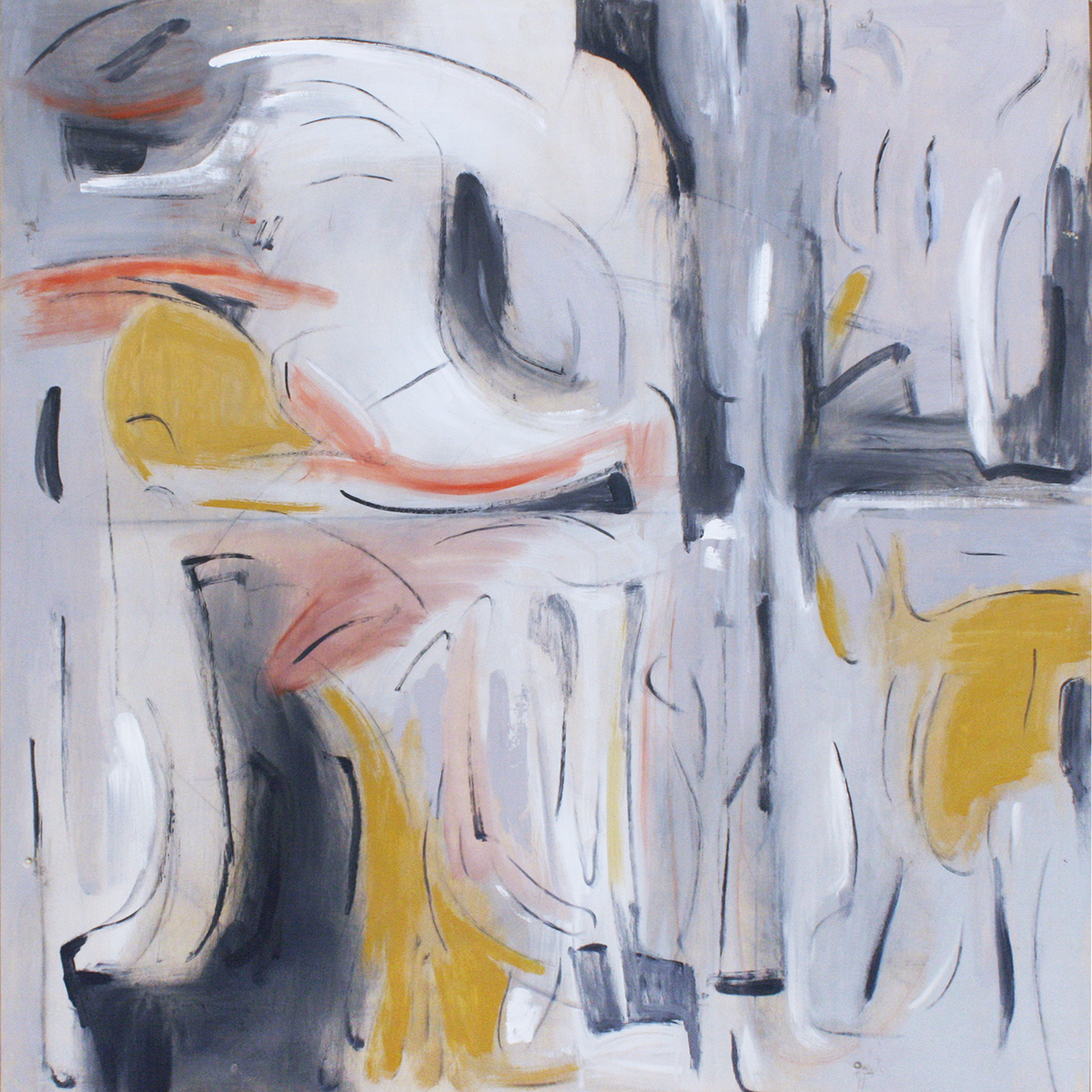 Abstraction, mixed media, Canadian art, abstract art, wispy, yellow