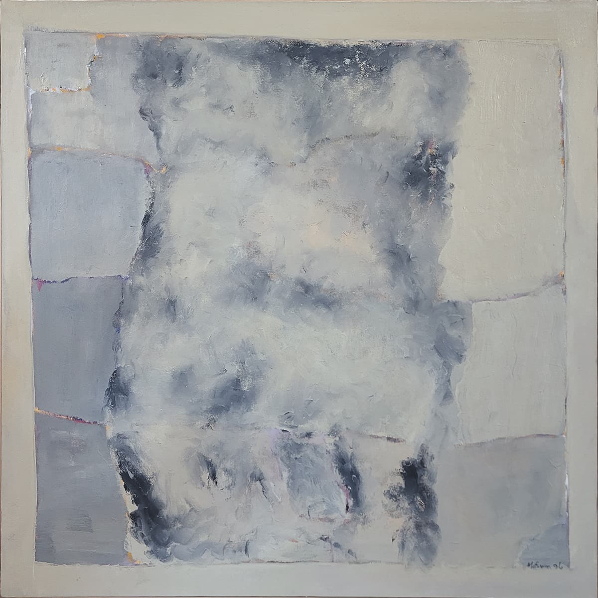 abstraction, abstract expressionism, Montreal, watercolor, black, wash, flag, Canada, gold, yellow, white