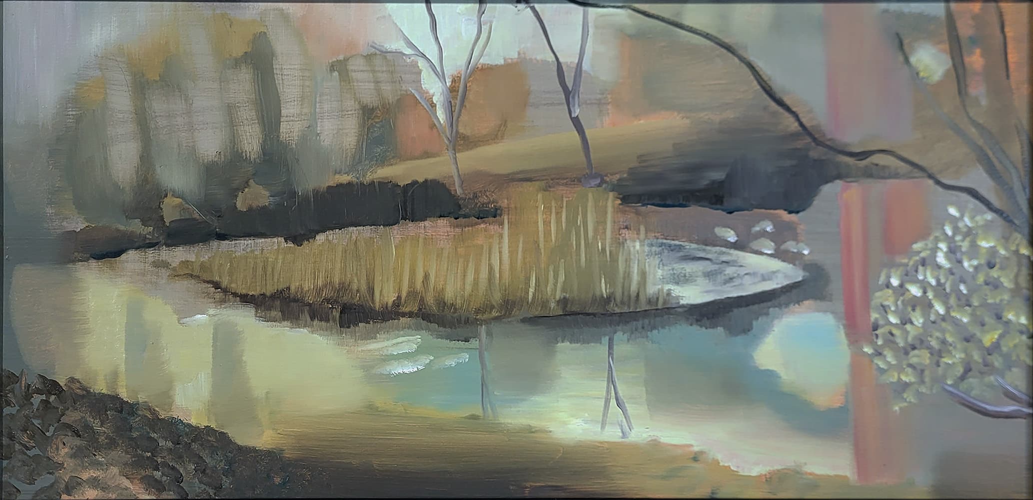 Calgary, Park, Inner City, pastel, oils