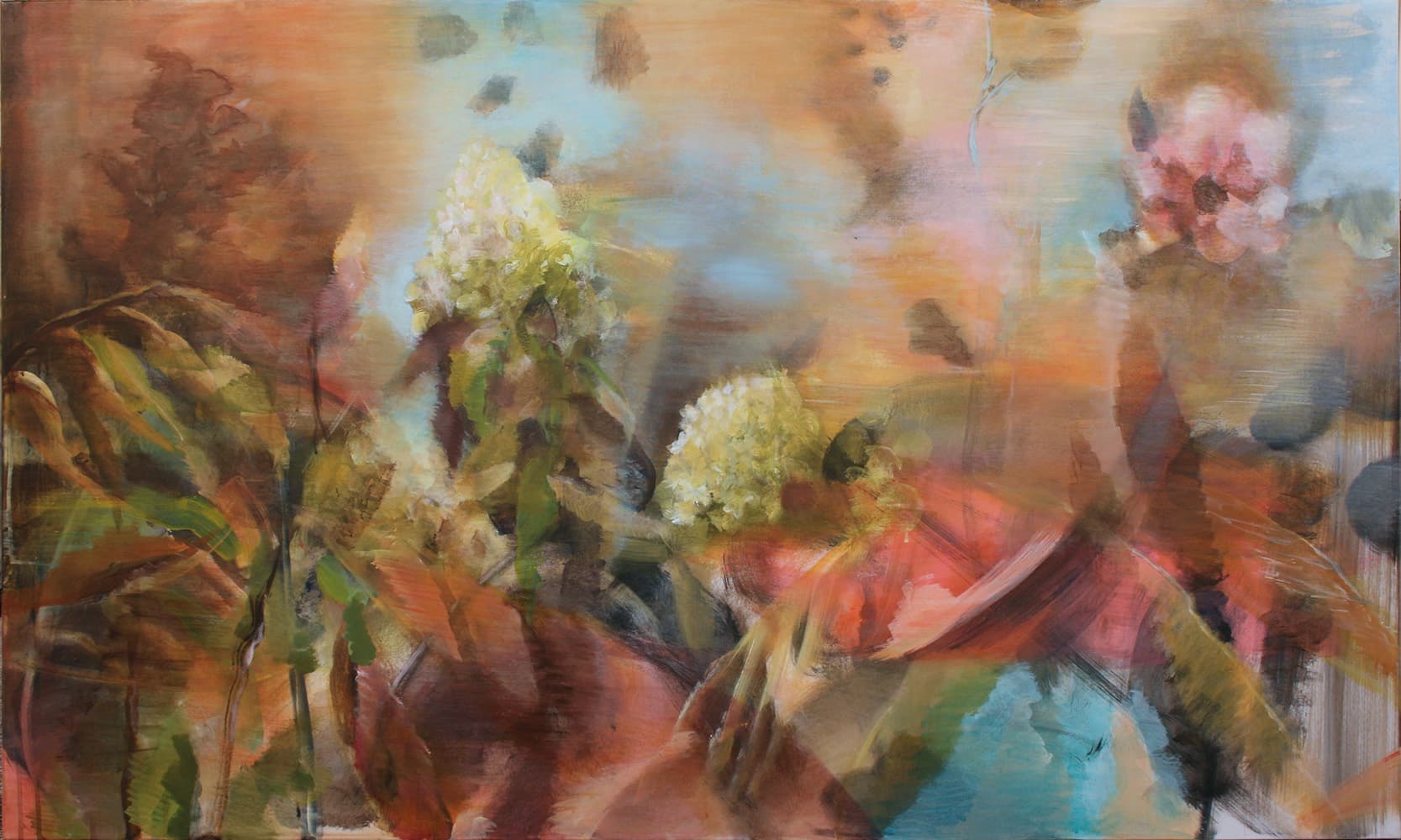 ethereal, dream-like, fantasy, landscape, floral, peonies, garden, night, garden, flowers