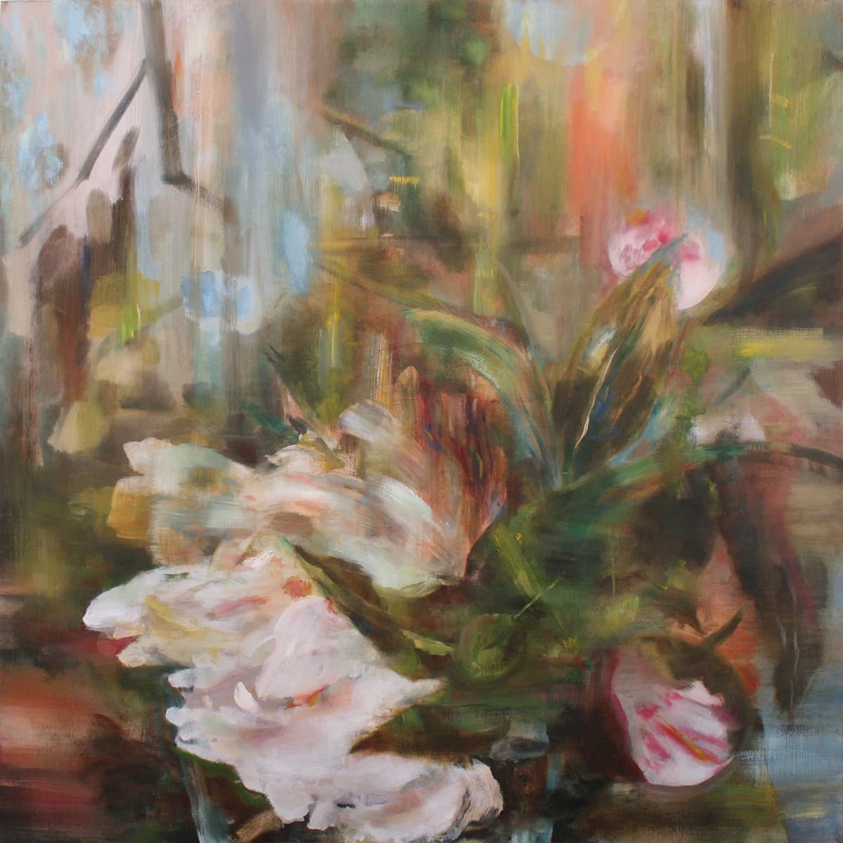 ethereal, dream-like, fantasy, landscape, floral, peonies, garden