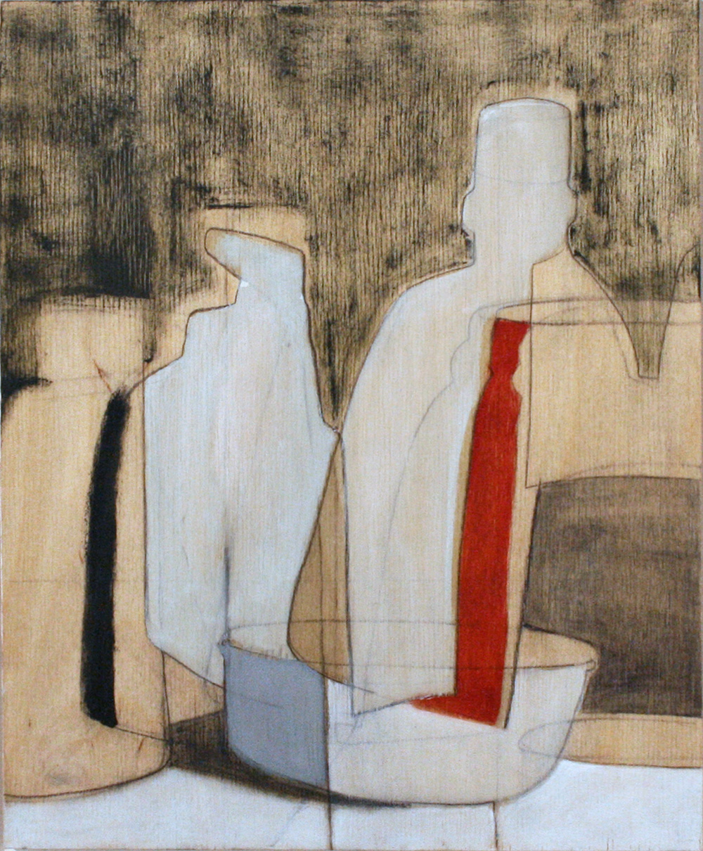 angular, abstract, yellow, pink, flesh-tones, expressionism