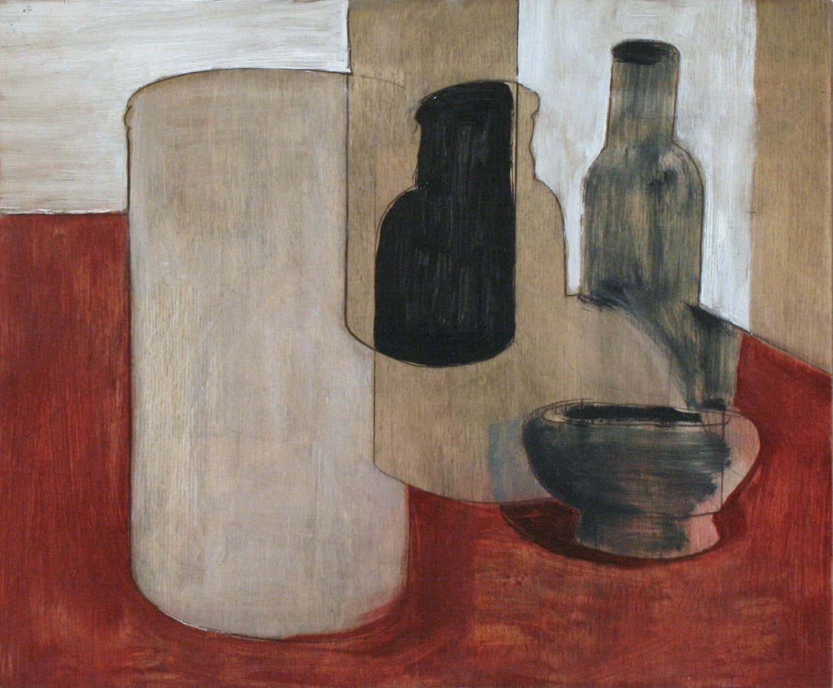 angular, abstract, yellow, pink, flesh-tones, expressionism