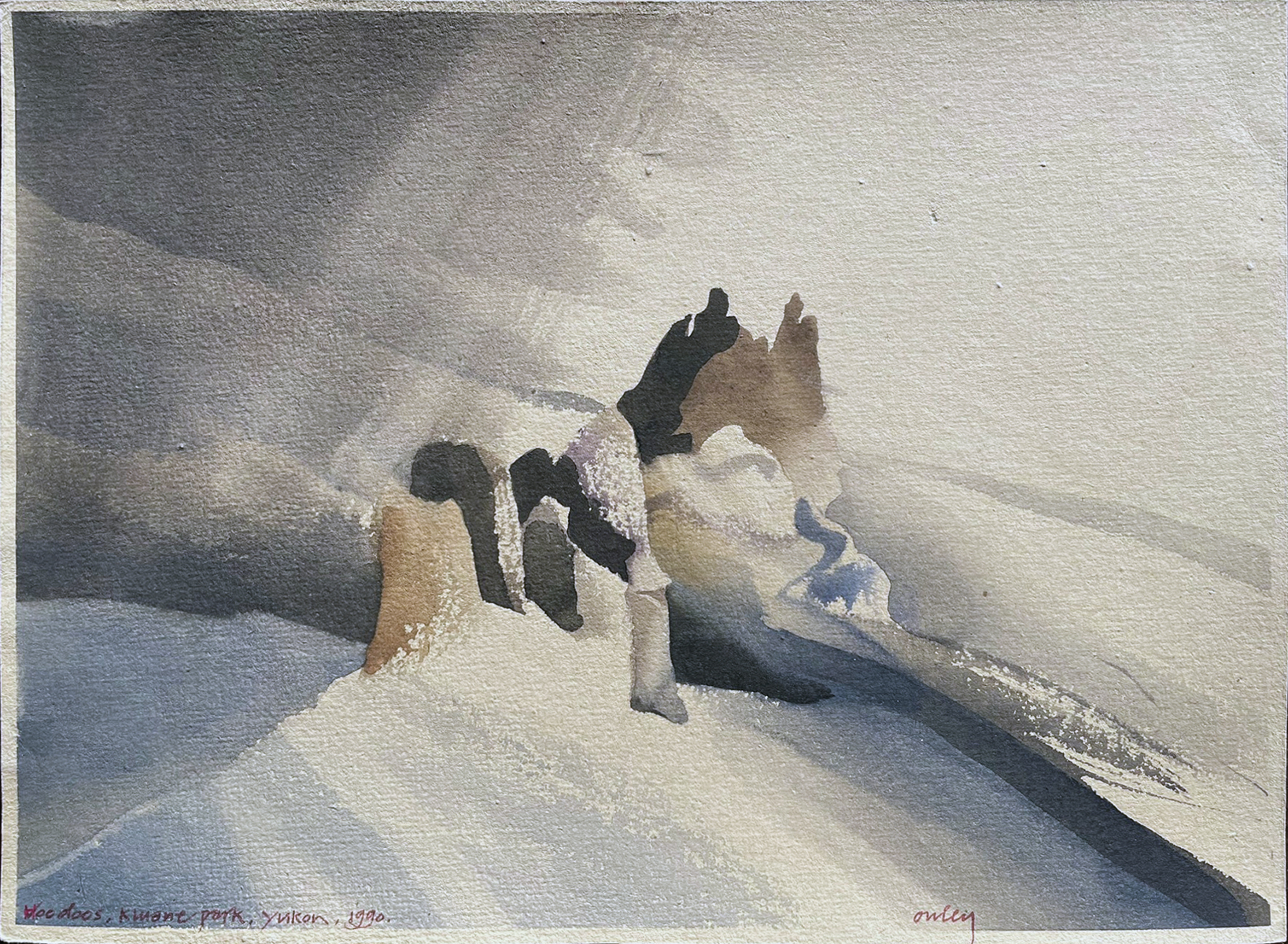 spires, mountains, dramatic, impressive, watercolor