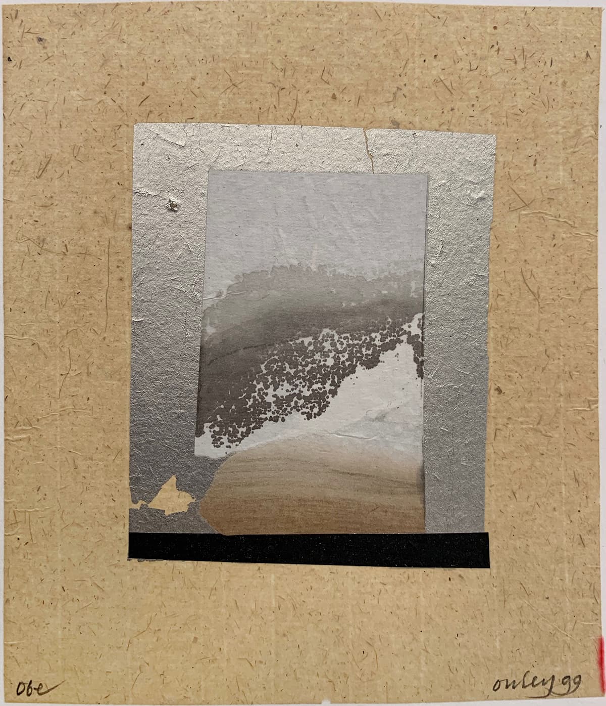 collage, ink, rice paper, abstract, subtle