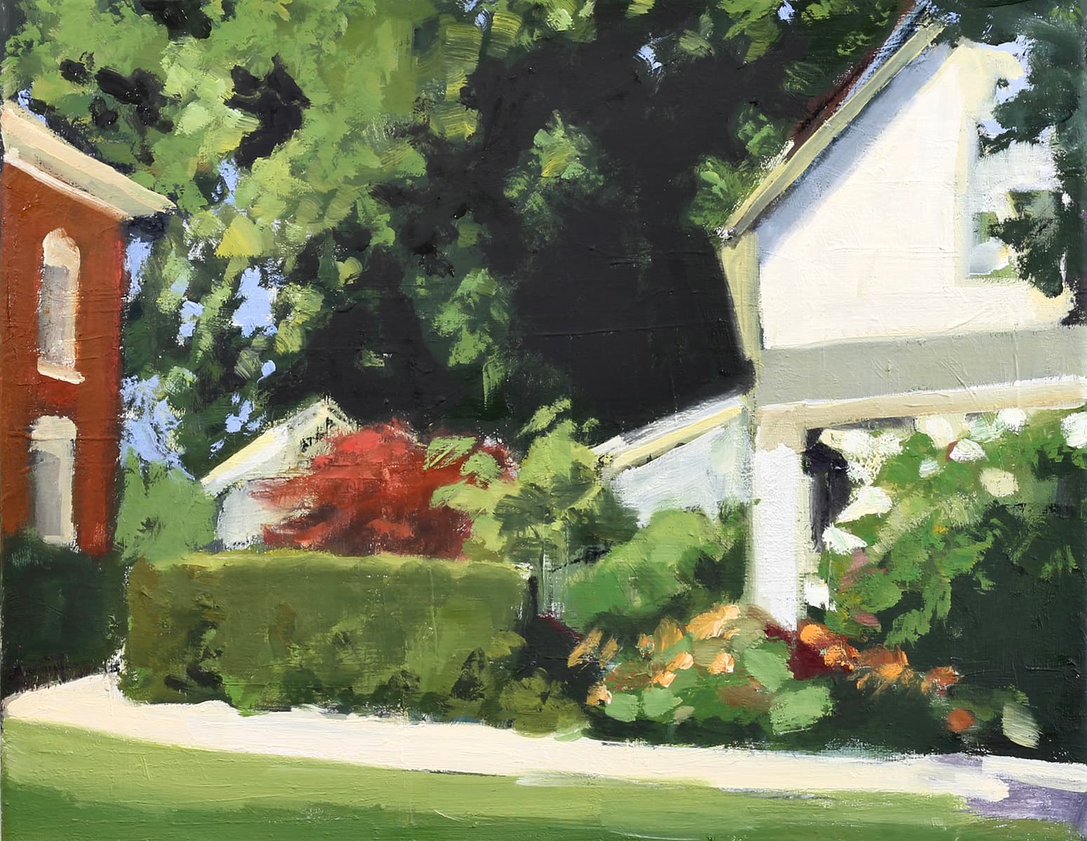 rural, summer, nostalgia, green, painterly, impressionism, Ontario