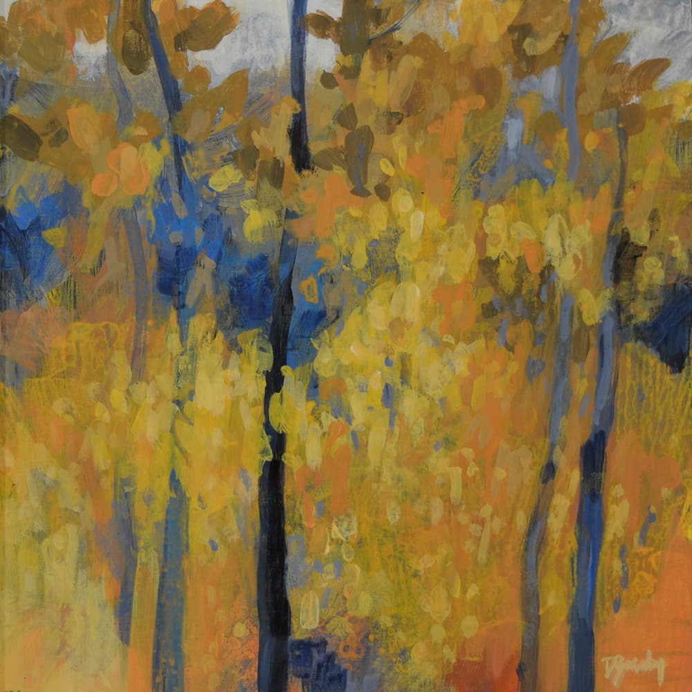 Alberta artist, landscape painter, turquoise, waters, rain, aspen