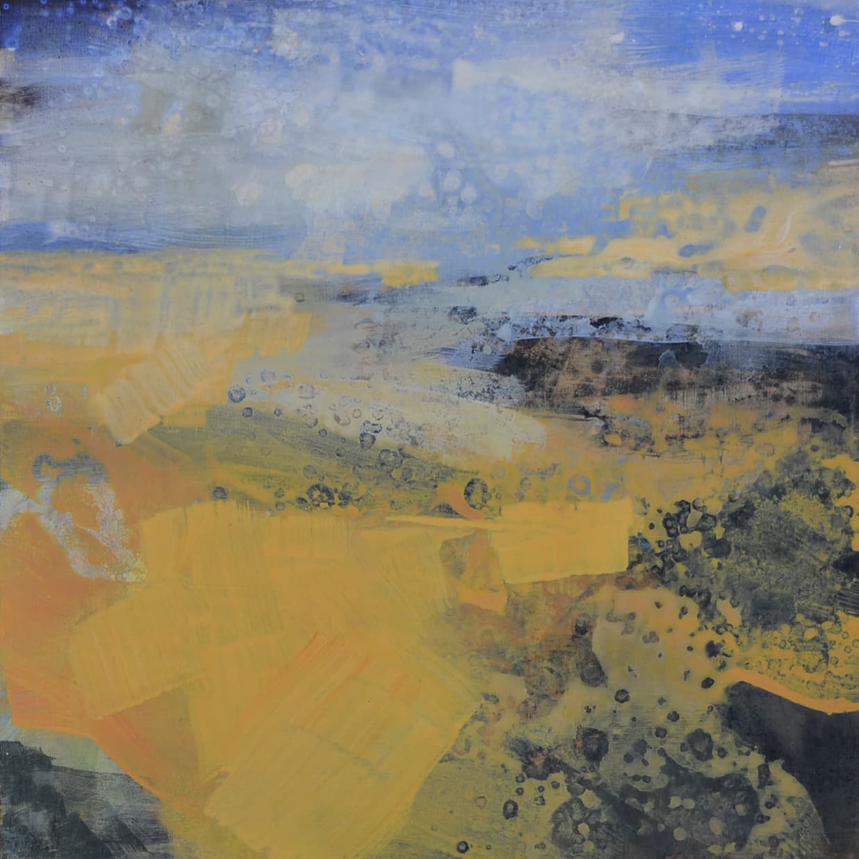 valley, soft tones, layers, watery