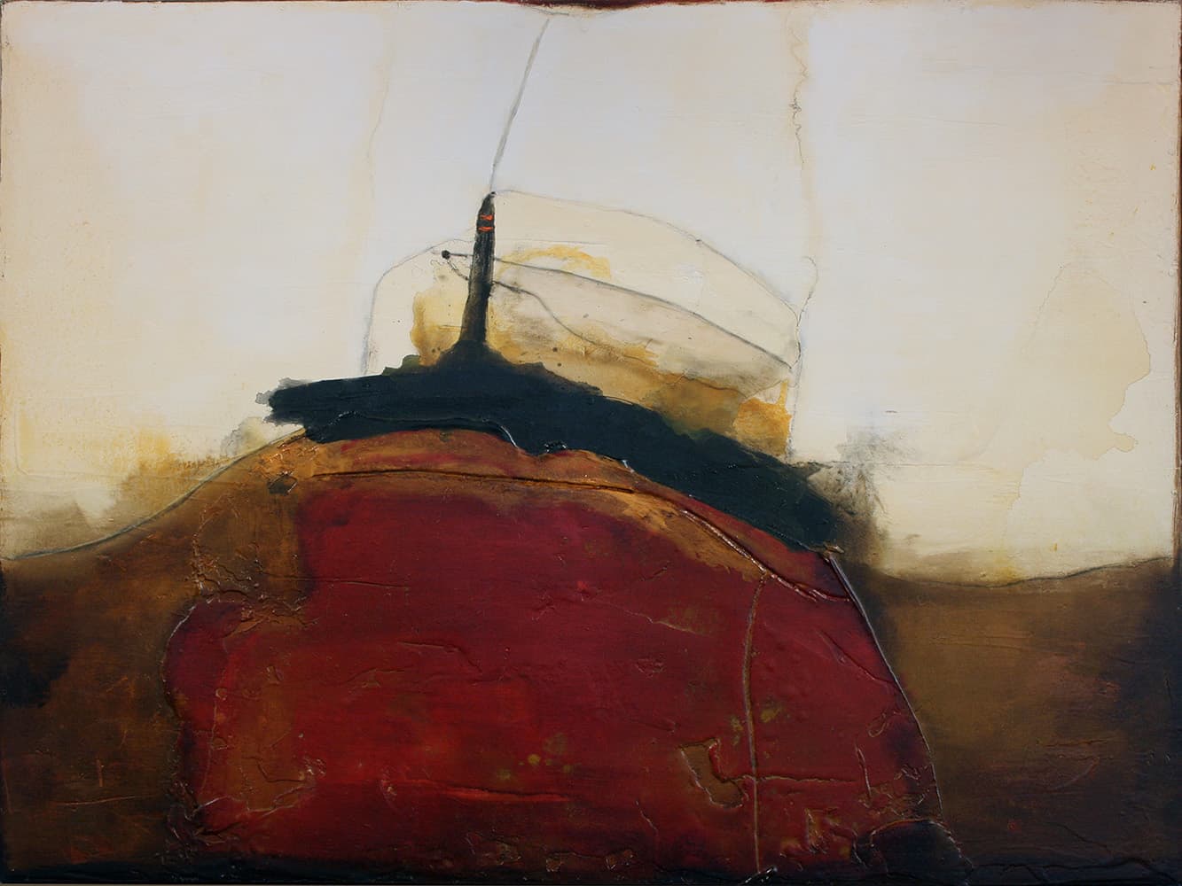 plaster, marble dust, sand, mixed media, abstract, Fez, Morocco, acrylic, earthy, red