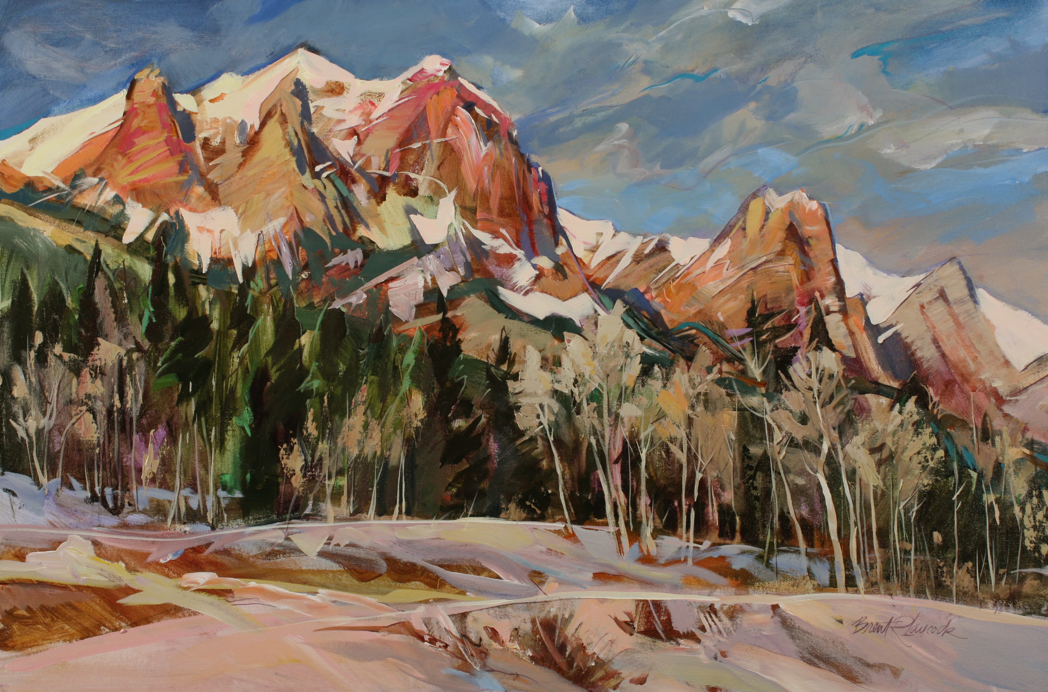 EEOR, east end of rundle, Rundle mountain, Canadian Rockies, winter, snow, mountain