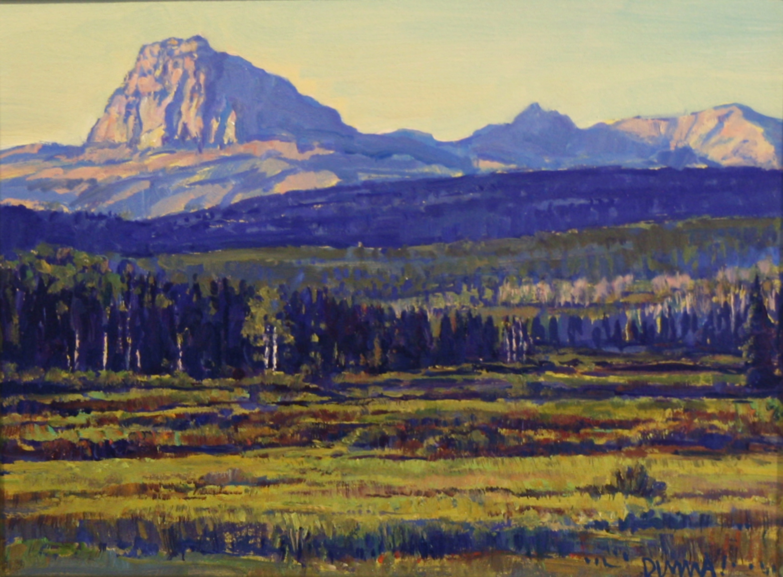 Alberta landscape, mountains, Calgary artist, Waterton, Chief Mountain