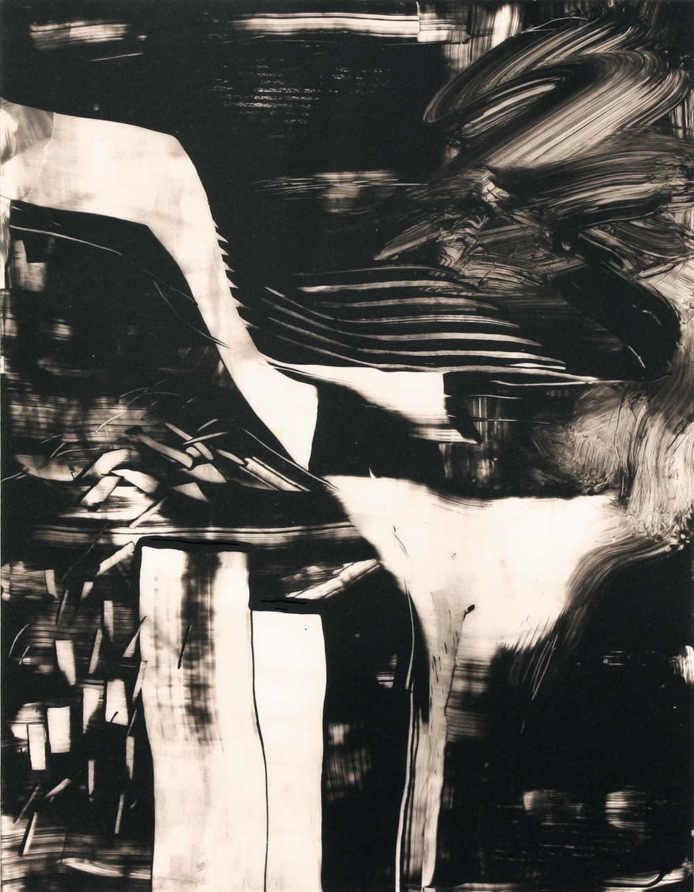 abstraction, layers, black and white, forms, dark, Riopelle, collage, movement