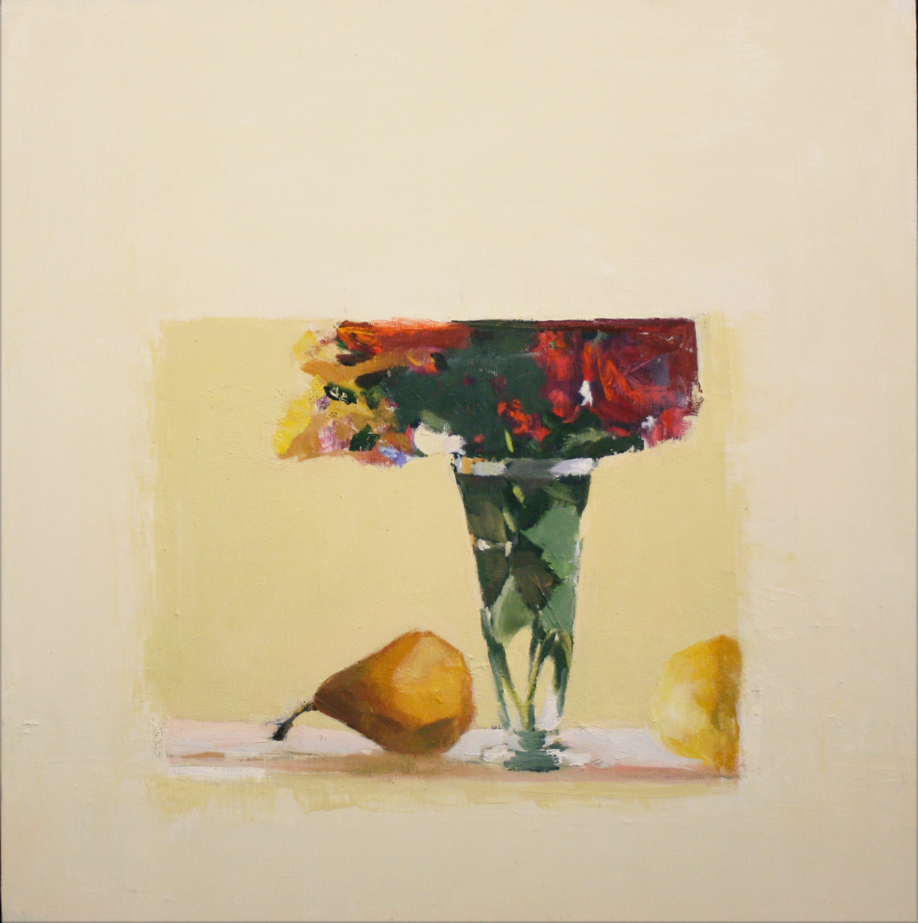 bouquet, flowers, plein-air, in situ, pear, still life, sketch