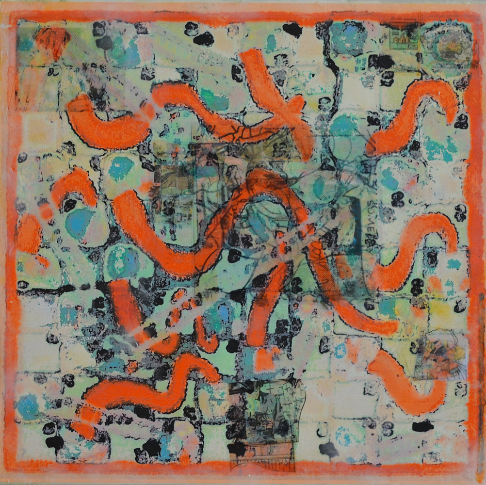 layers, folklore, mixed media, Edmonton, pastel, swirl, encaustic, game, snakes and ladders