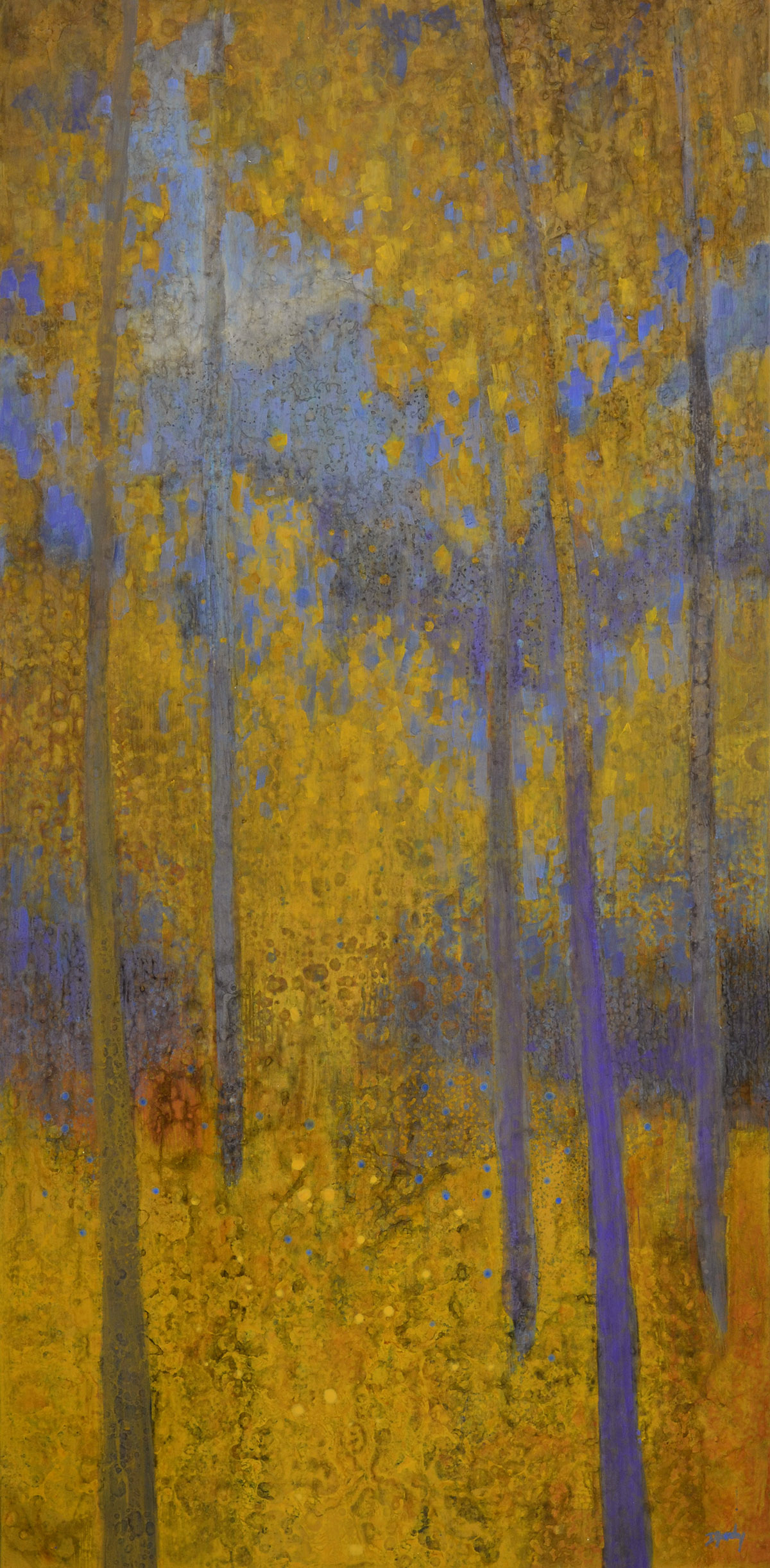 aspens, leaves, gold and yellow, trees, soft earth tones